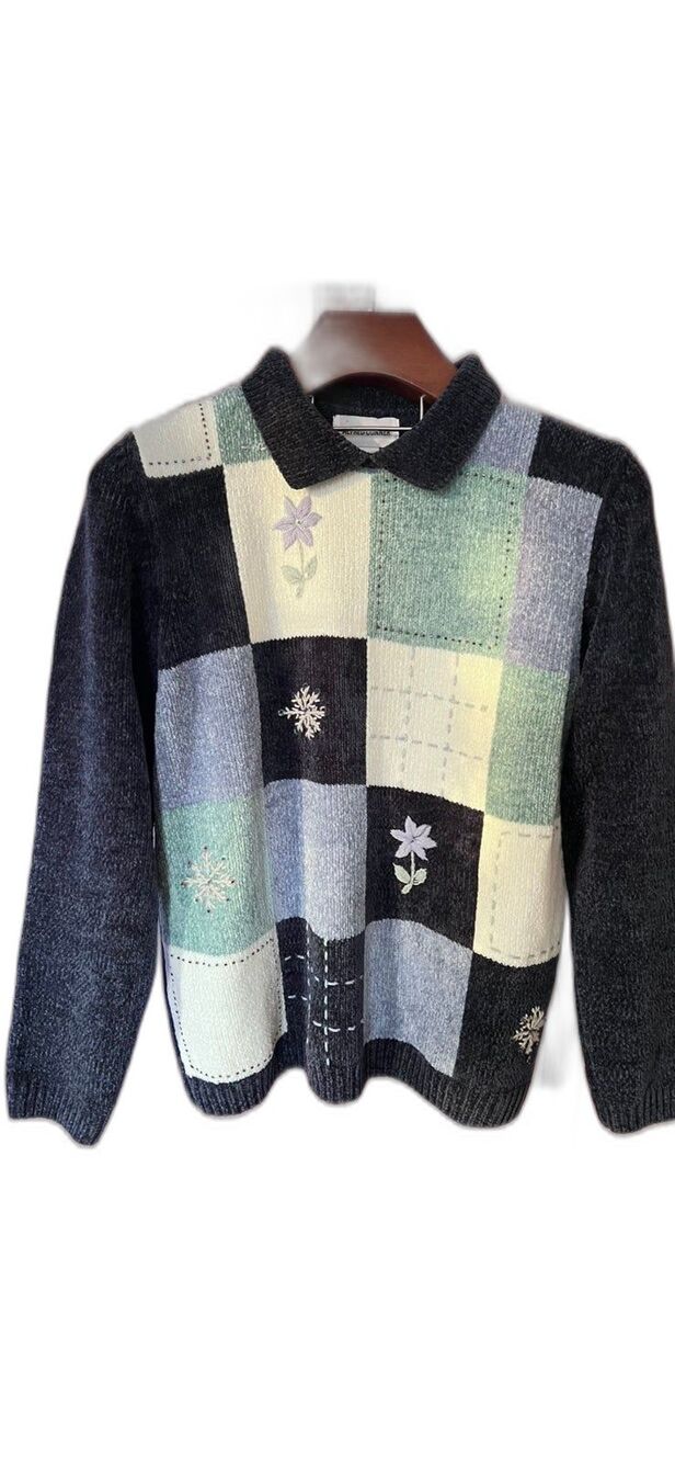 ALFRED DUNNER Winter Velour Sweater Size S (Bx 15)